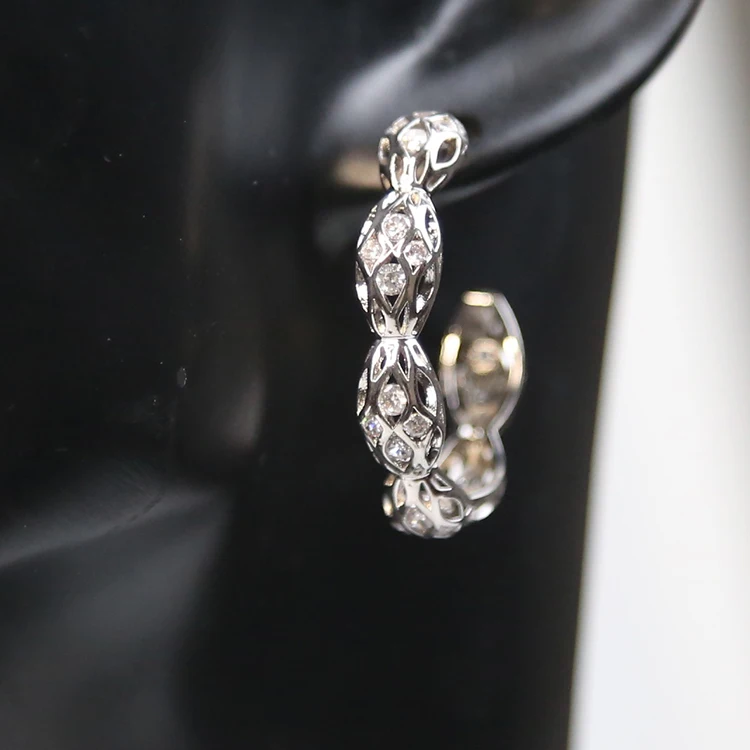 

XuQian 2021 New Arrival Brass Hollow Out Big Hoop Earrings for Women, Gold&silver
