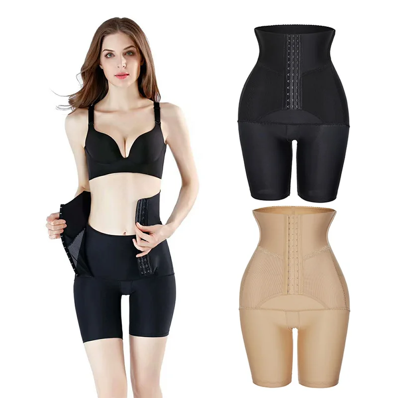 

High Quality Fajas high waist body shaper tummy control shapewear for women slimming panties, Beige black