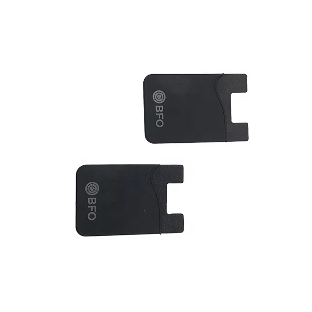 

Custom Strong Sticky Silicone Phone Card Holder Smart Wallet, Black