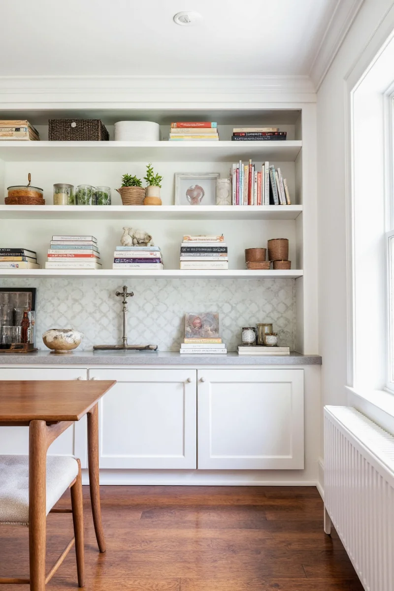 10 brilliant ways to style a white long bookcase in a family friendly home