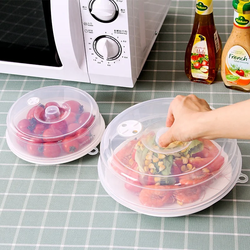 

Microwave Plate Cover Easy Grip Microwave Splatter Guard Lid With Steam Vent and BPA Free dia17xH4cm