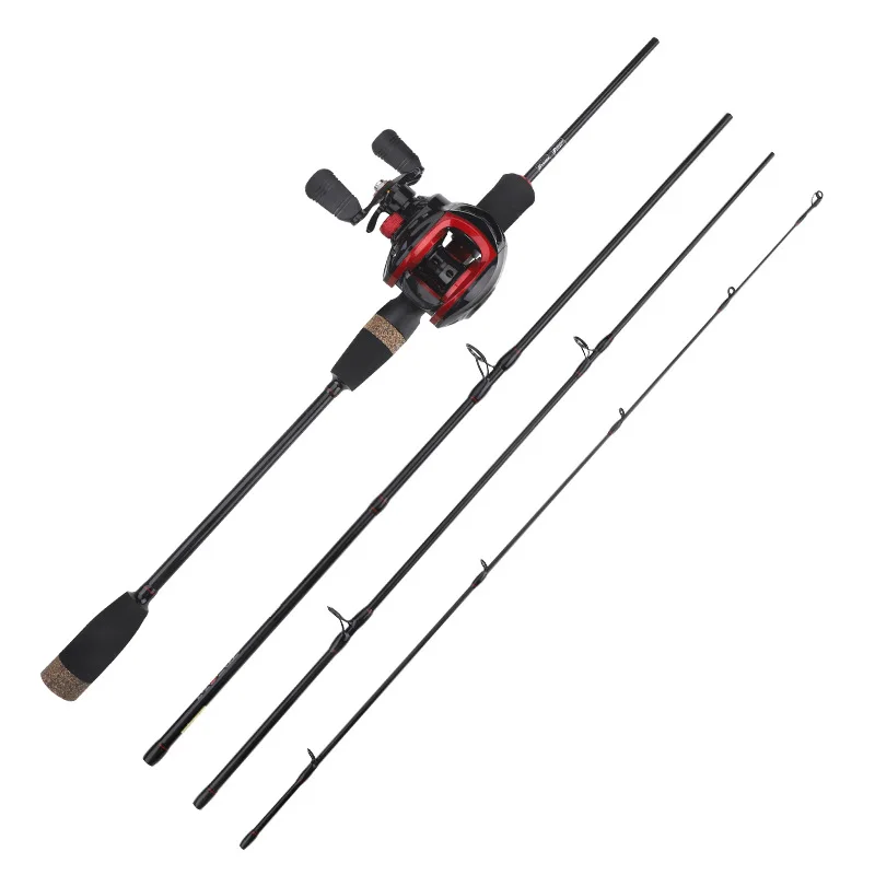 

Canne A Peche Angelrute 2.1m 4pc Carbon Spinning Casting Fishing Rod 4 Section Foldable Portable Travel Bass Rods, 1colors