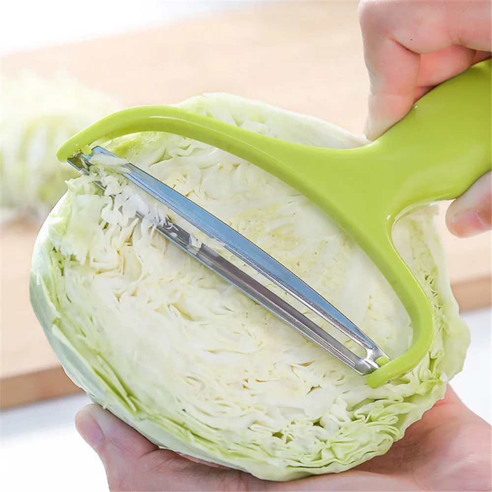 

Stainless Steel Knife Kitchen Tools Salad Vegetables Peelers Kitchen Accessories Cabbage Wide Mouth Fruit Peeler, As photo