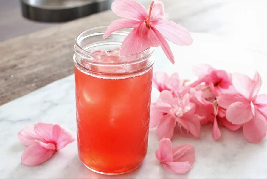 Homemade hibiscus ginger beer ingredients