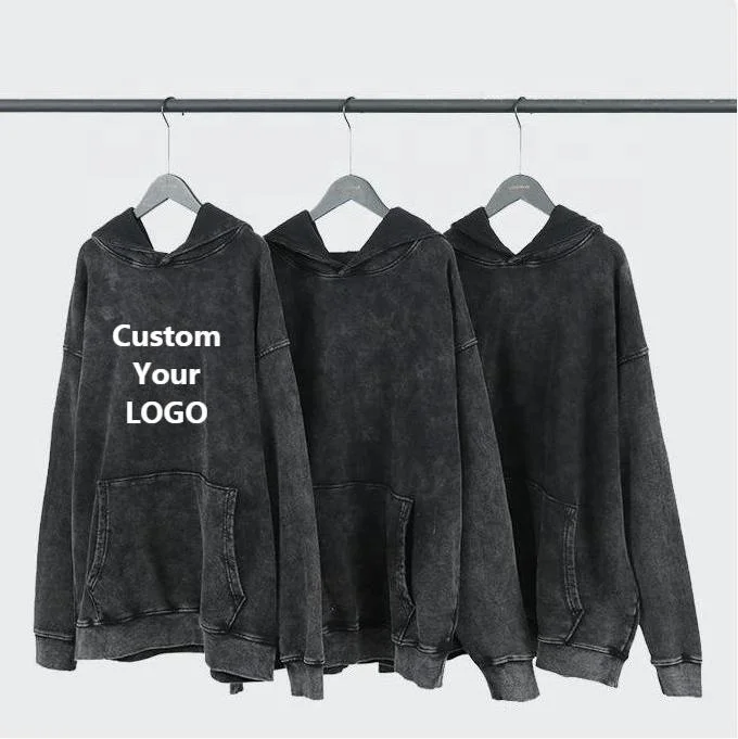 

100% Cotton Oversized Custom Print Heavy Weight Drop Shoulder Acid Washed Men's Hoodies & Sweatshirts, Any colors