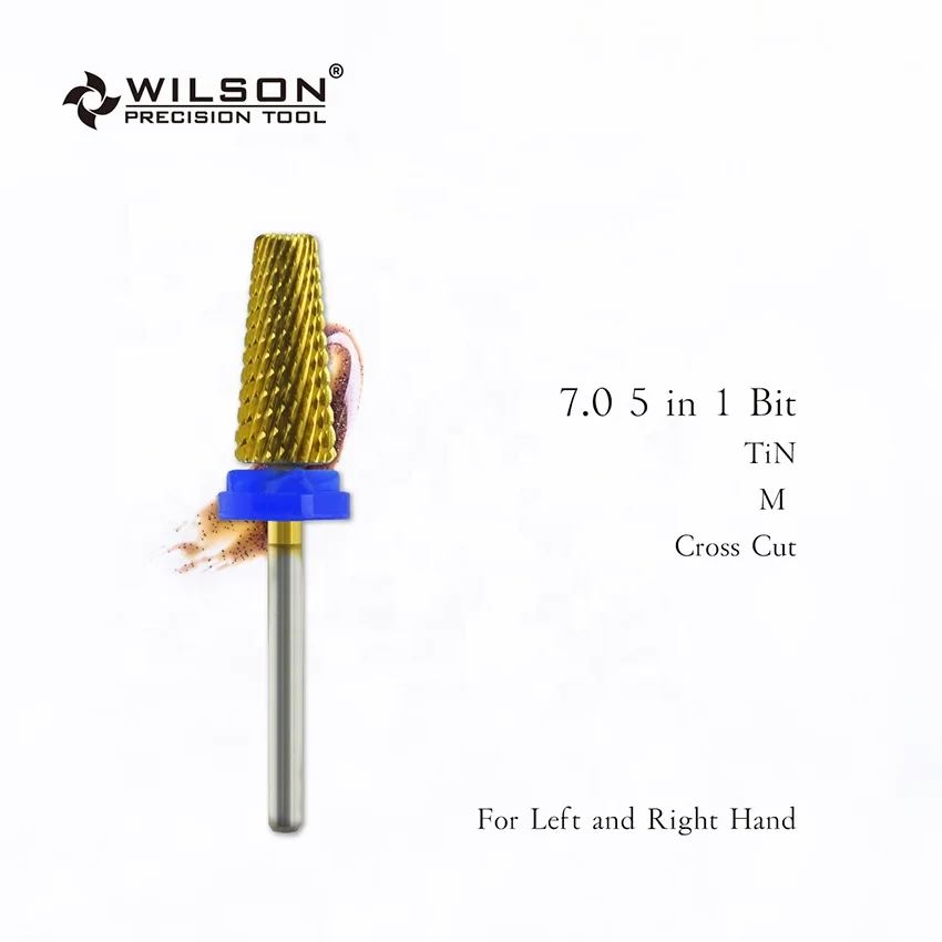 

7.0mm 5 in 1 Bit Cross Cut TiN Carbide Drill Bits Nail