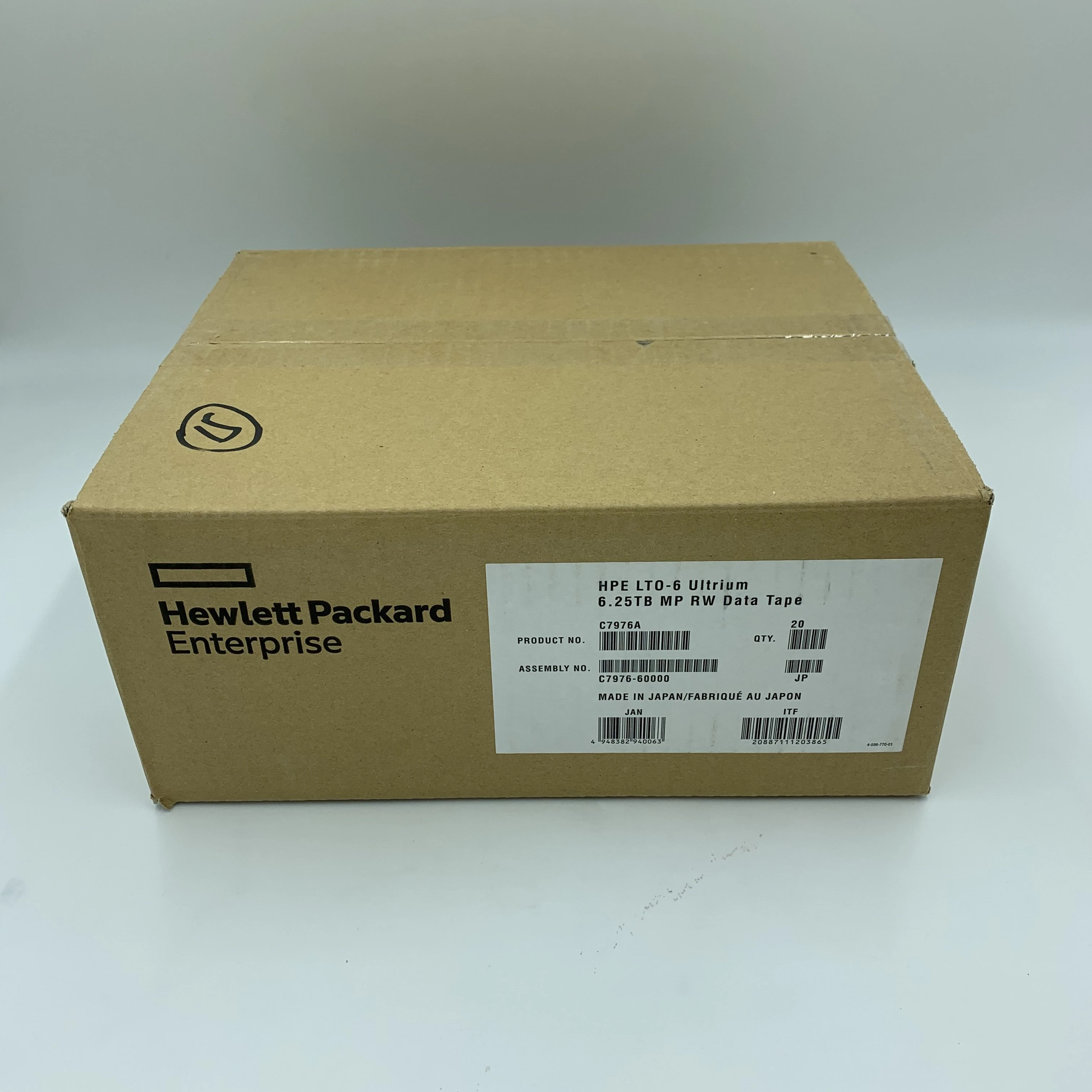 Tb c. HPE c7976a, LTO-6 Ultrium 6.25TB RW data Tape OEM. Dell LTO Ultrium 6 data Cartridge 2.50TB native 6.25TB compressed. TB-025 Gold. TG-TB-25g.