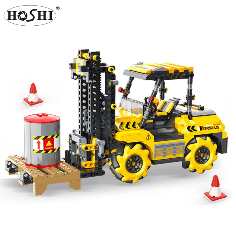 

HOSHI Children's STEM electric robot assembly toy intelligent programming building block remote control engineering vehicle