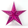 24" metallic red hollow out five star paper lantern paper star Lamp