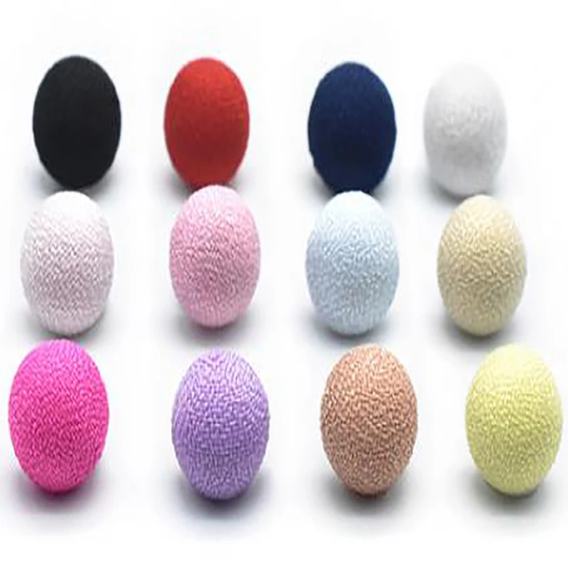 

Wholesale Small Bag Cloth Button Round Color Buttons Shank Elegant Round Decorative Button for Garment, As picture show