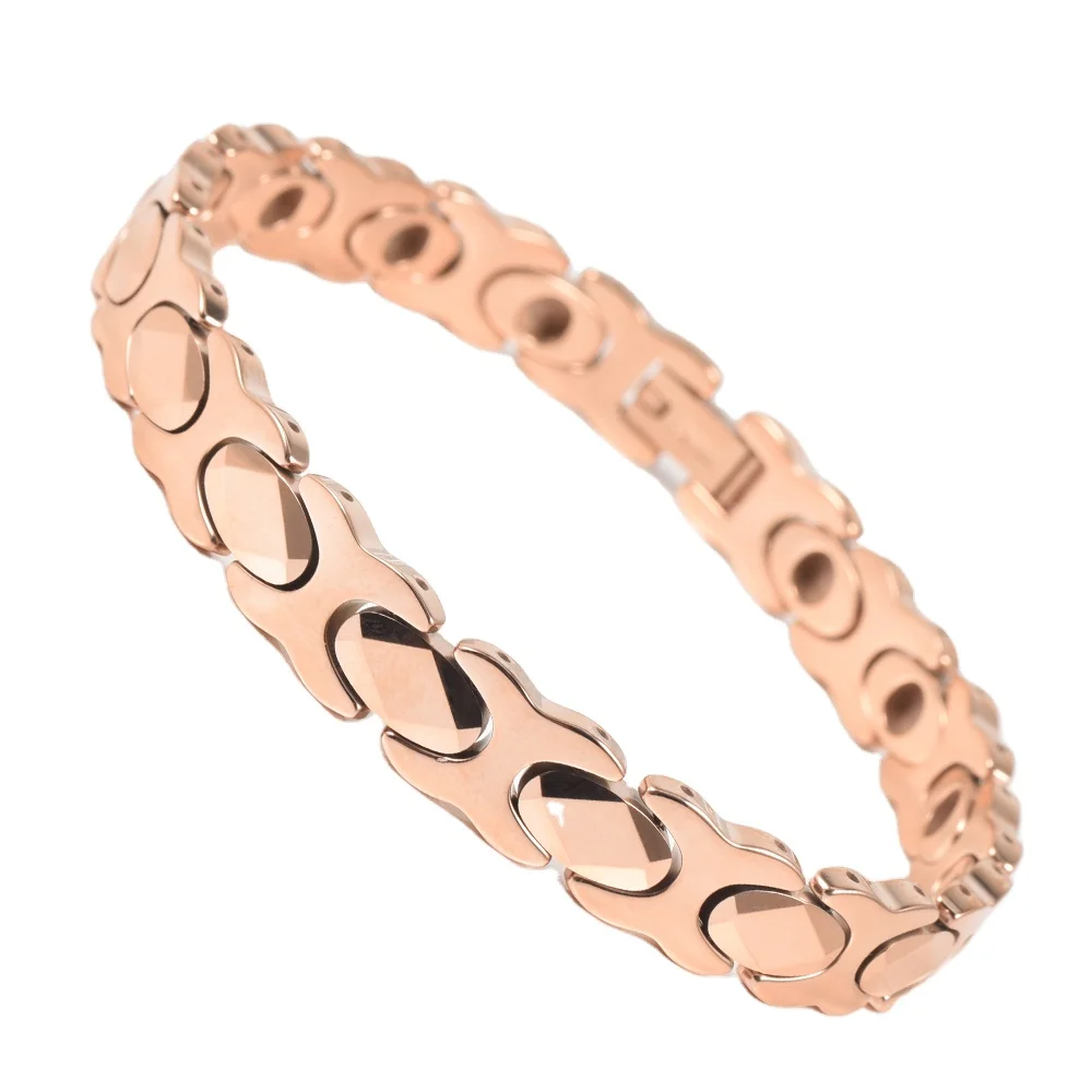 

Wollet Rose Gold Plated Jewelry Shinning Germanium Negative Ion Tungsten Bracelet