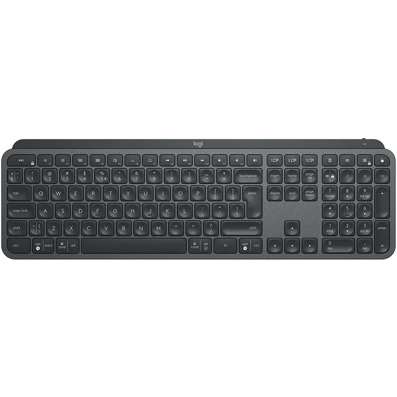 

Logitech MX Keys Keyboard 109 Keys Wireless Dual Mode Backlight Rechargeable Easy-Switch Office Keyboard for 3 Devices, Black color