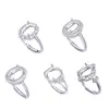 2019 new design 925 sterling silver ring base with zircon Unique jewelry foundings for bride