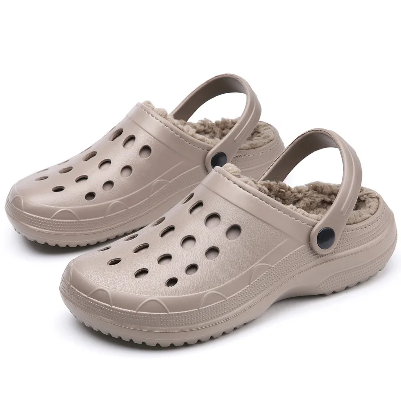 

Winter Season Women's Clogs Sandals EVA Keep Warm Plush Clogs Shoes for Women, Custom colors