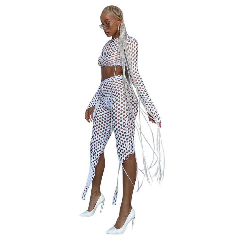 

2 pcs set womens clothing for ladies sexy mesh crop top shorts, Evening party fushion red