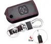 Key Leather Case Bag Cover For Mazda 3 2 6 2003 2004 2005 2006 2007 2008 2009 2010 2011 2012 2013 Car Holder 2 Button Flip