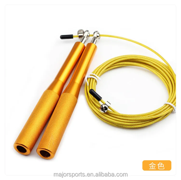 

High quality aluminum alloy handle speed jump rope fitness metal steel wire 360 degree smooth spin skipping rope, Multiple choice