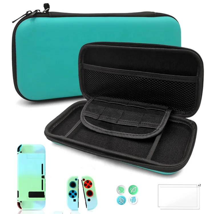 

Hard shell carrying bag protective case thumb stick for Nintendo switch accessories bundle