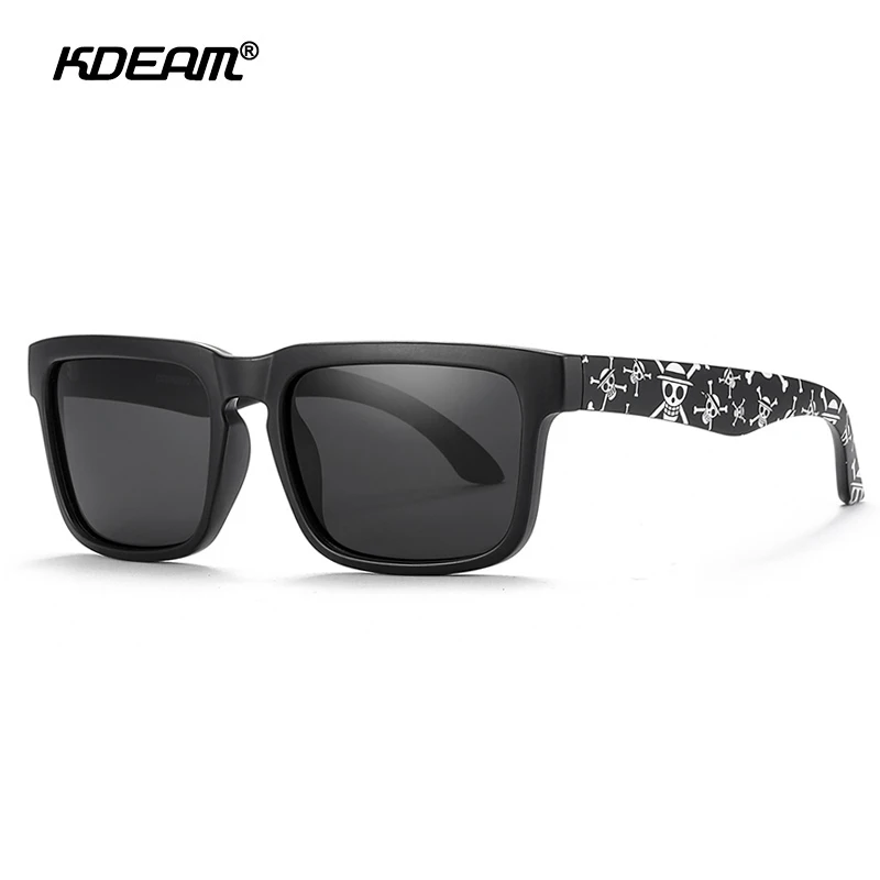 

KDEAM KD2501-PRO Square Fishing Polarized Sun Glasses With Packing Fashion Colorful Temples Sports Sunglasses For Men