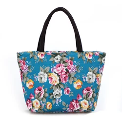 Mother Gift Custom Made Fashion Women Printing Tote Canvas Shopping Eco Friendly Beach Bag Polyester Shoulder Bag Handles