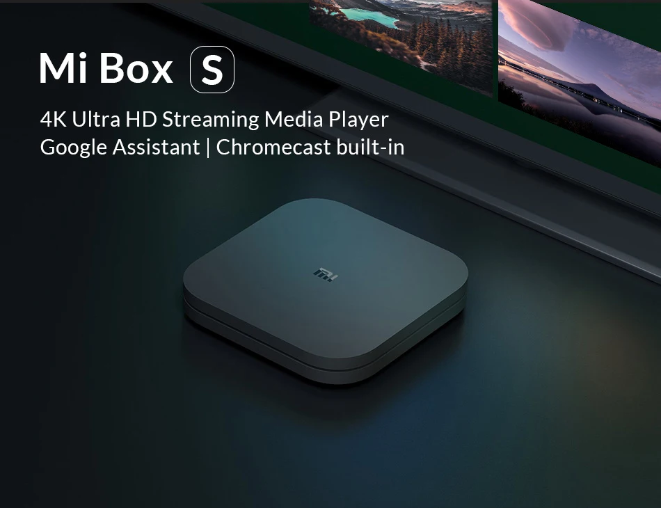 Xiaomi Mi TV Box S Android TV Box 8.1 Global Version 4K HDR Quad-core Smart TV Box 2GB DDR3 Smart control