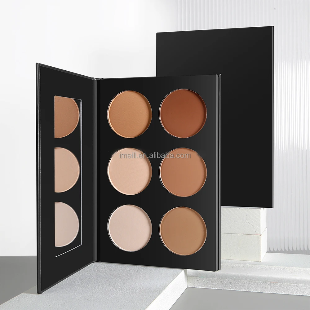 

custom cosmetics face makeup contour palette powder, 6 colors