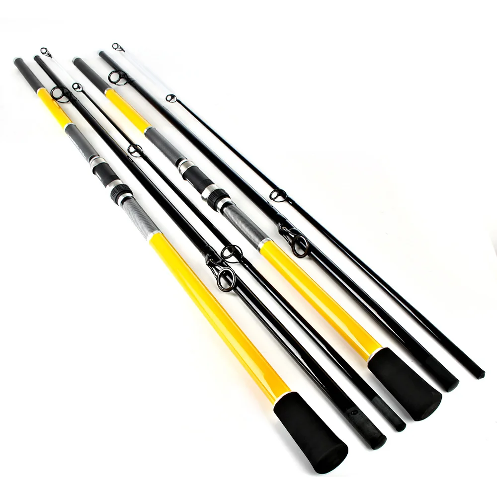 

ultrahard Coastal anchor fishing rod 3 section 4.2m fiberglass Surfcasting Rod Surf Fishing Rod