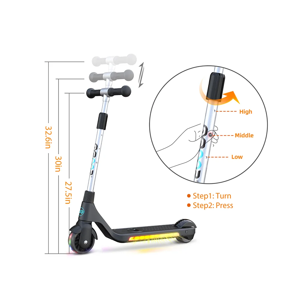 

2021 hot selling 2 Wheel Lightweight Kids Folding Kick Electric Scooter E Scooter E-Scooter, Black, white, pink, blue, customized