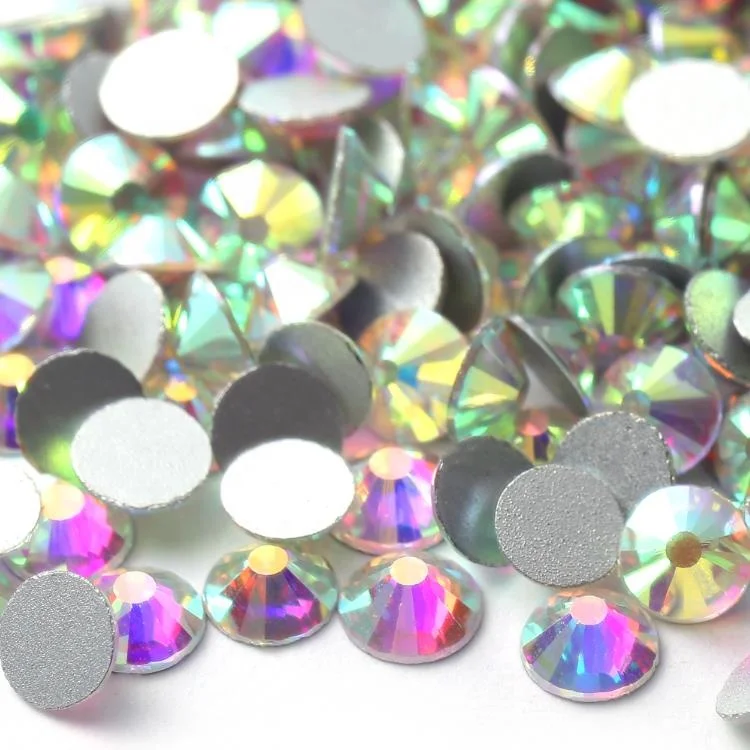 

Crystal clear glass rhinestone nail art crystal AB size SS40 SS50 Flatback rhinestone press on nails