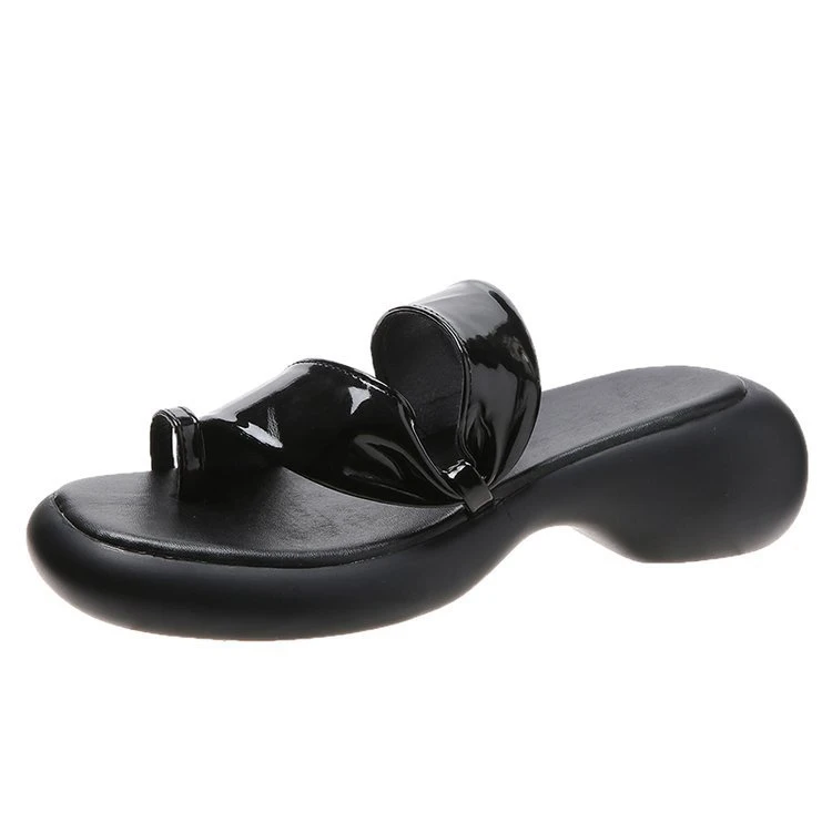 

Ladies Flat Toe Ring Slip On Beach Slides High Quality Ladies Wholesale Cheap Slipper Fashion Daily Life Women Sandals, Apricot black