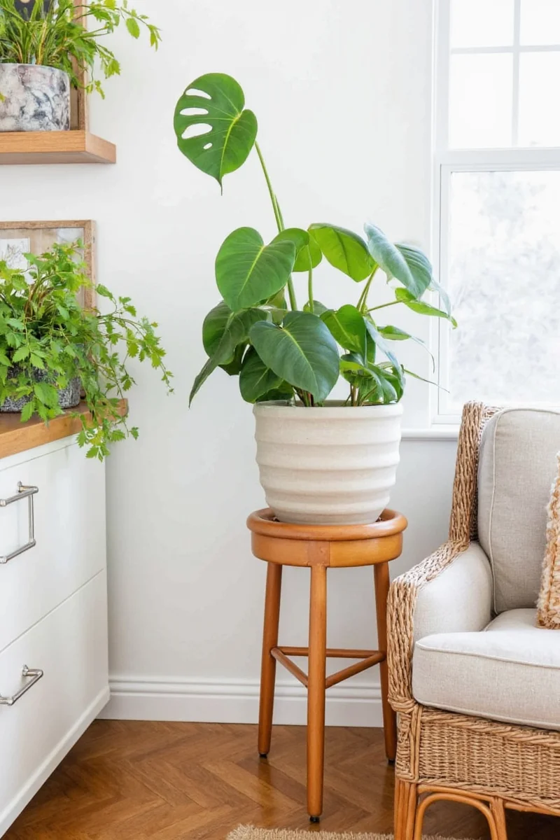 Indoor garden nook setup
