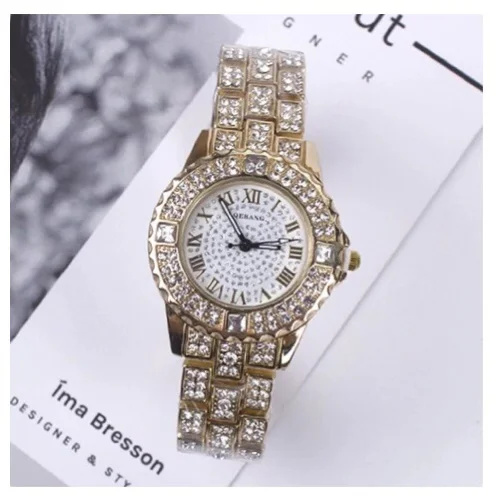 

Women Quartz Luxury Wrist Watch gold diamond watch gold colour ladies watch