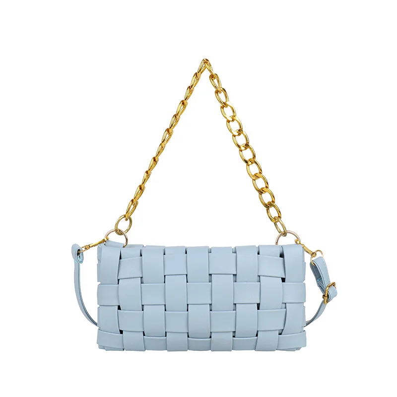 

2021 new personalized woven small square bag chain single shoulder fashionable handbag