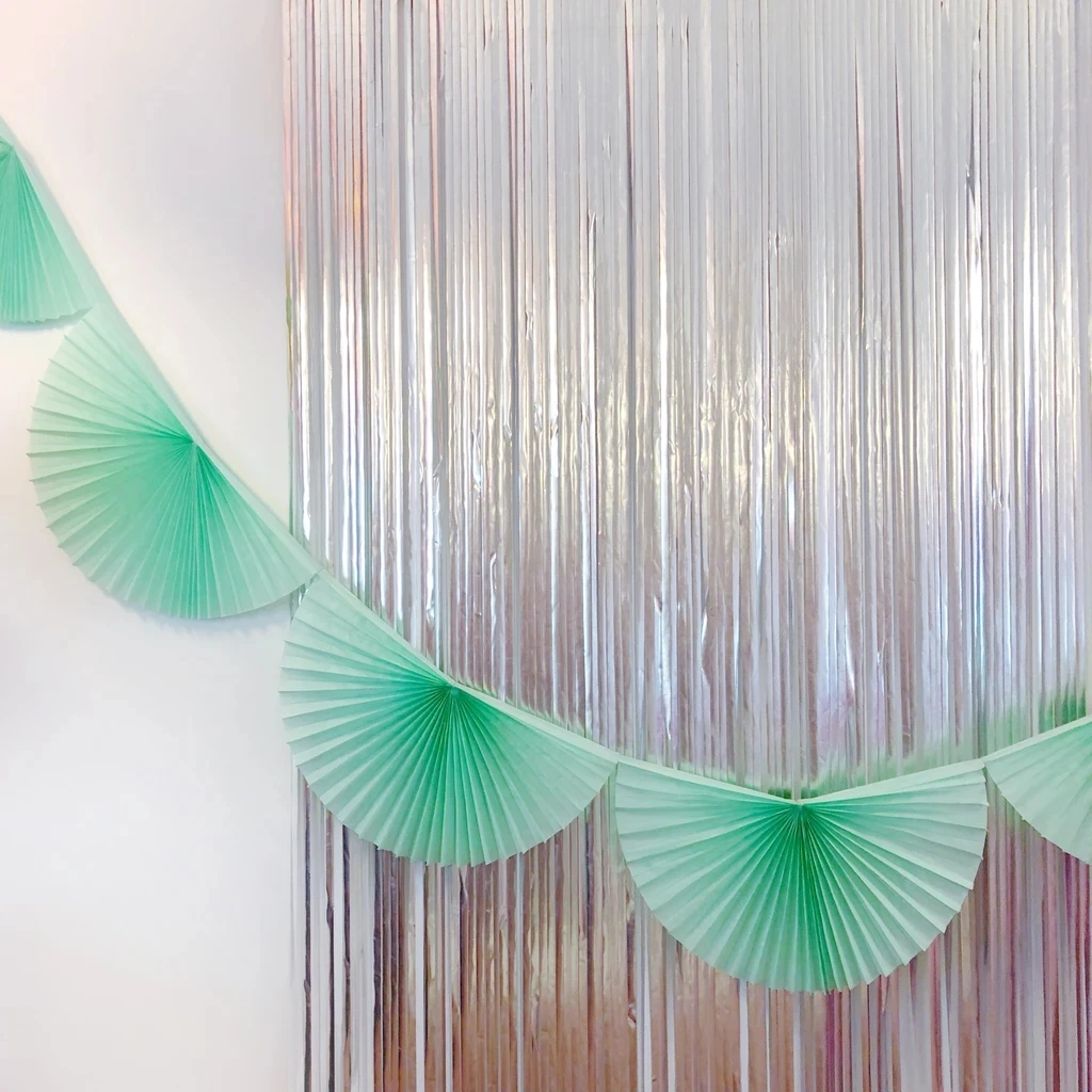 Wholesale Colorful Wedding Backdrop Decoration Paper Fan Bunting