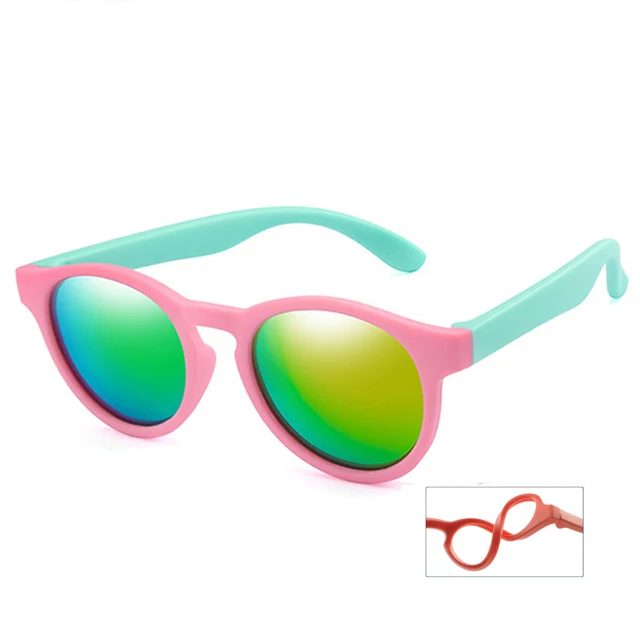 

2021 New Kids Polarized Sunglasses Round Children Sun Glasses Boys Girl Safety Glasses Baby Infant Shades Eyewear UV400