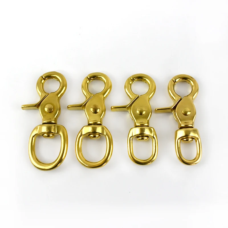 

MeeTee AP639 11-20mm Solid brass Dog Buckles Bag Hardware Accessories Handbag Snap Hook Clasp Keyring for Pet Traction Buckle