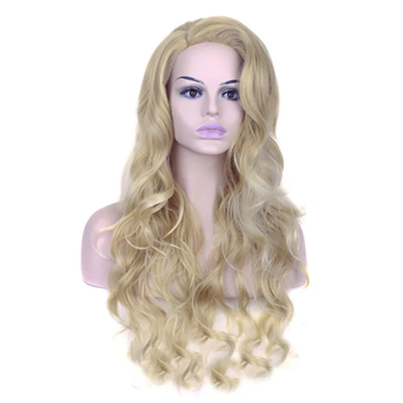 

classic Hot Explosive style gold color Fashion Wigs for Women in Long Curly