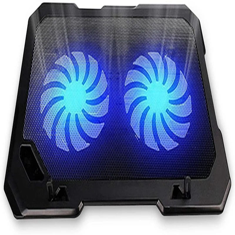 

China Laptop Cooler Cooling Pad Ultra Slim Portable 2 Quiet Big Fans 1300RPM with USB Line Built in Simple and Easy Use Design