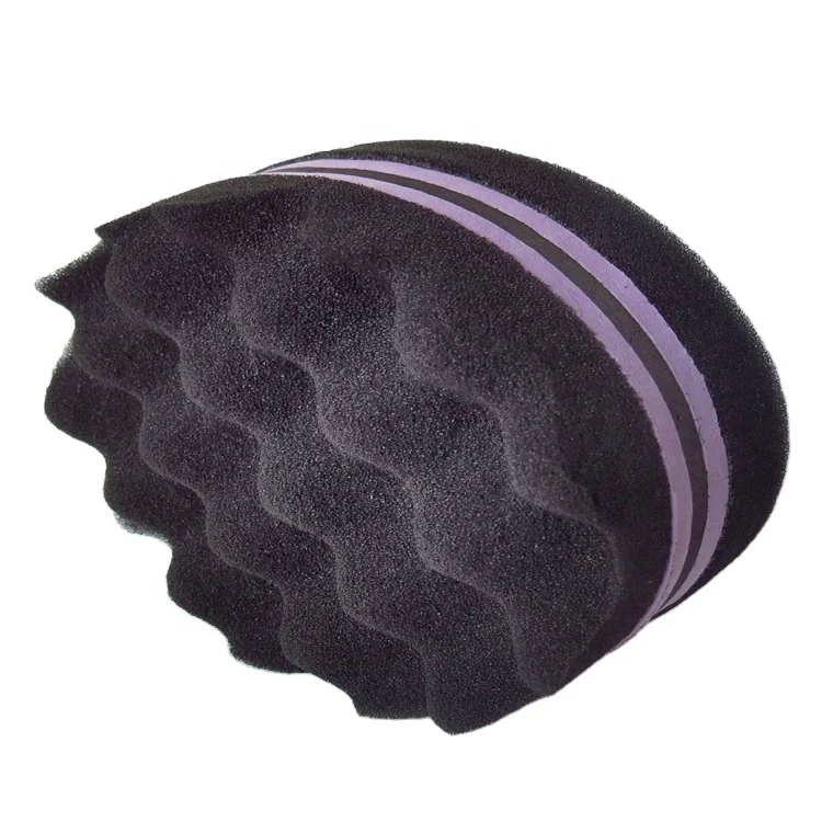 

Hot sell dreadlocks double-sided custom hair curly twist sponge brush, Customized