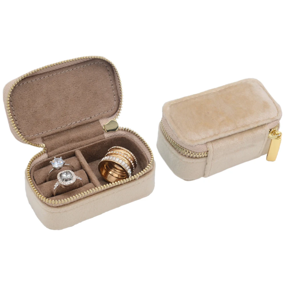 

Packaging Mini Velvet Storage Luxury With Necklace And Earring Travel Jewelry Box