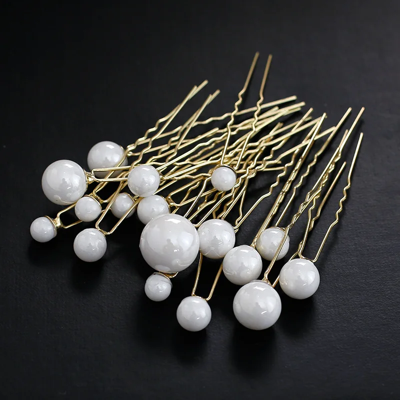 
New wedding Hair Various Size Pearl U-shaped hair hair fork 