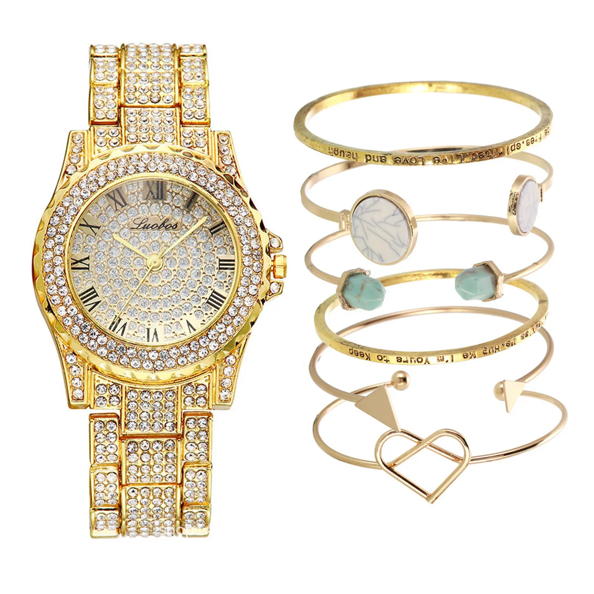 

Multiple Styles Bracelet Set Quartz Watches Men Fahion Wrist Watch Ladies Quartz Watch Set