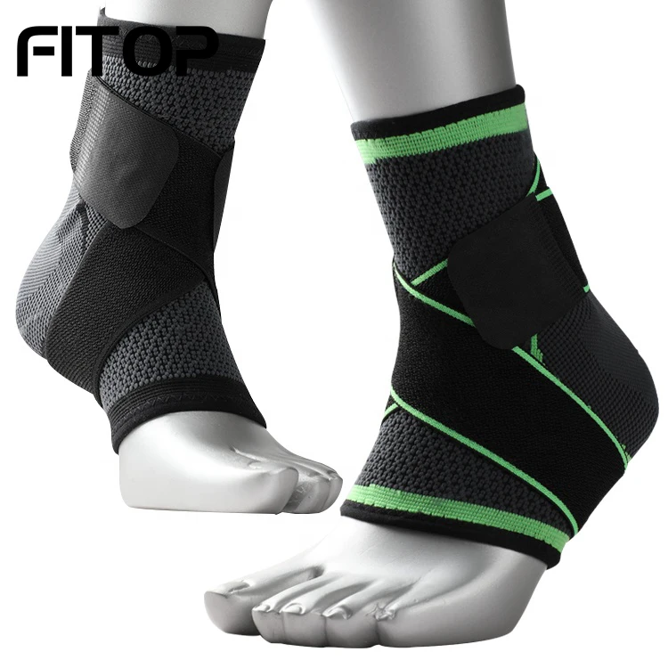 

High quality ankle guard ankle protector customized bandage compression foot ankle stabilizer brace, Black, green