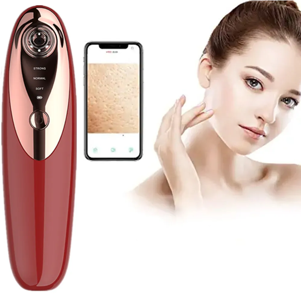 

Face Beauty Equipment WiFi Visual Facial Pore Cleaner 10X Magnification Blackhead Remover Vacuum With Camera, White, green, red