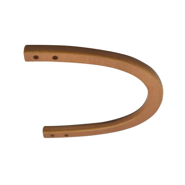 

Factory Direct Fashion Design Arched Fuscous Wooden Handles for Handbag and purse, Customized