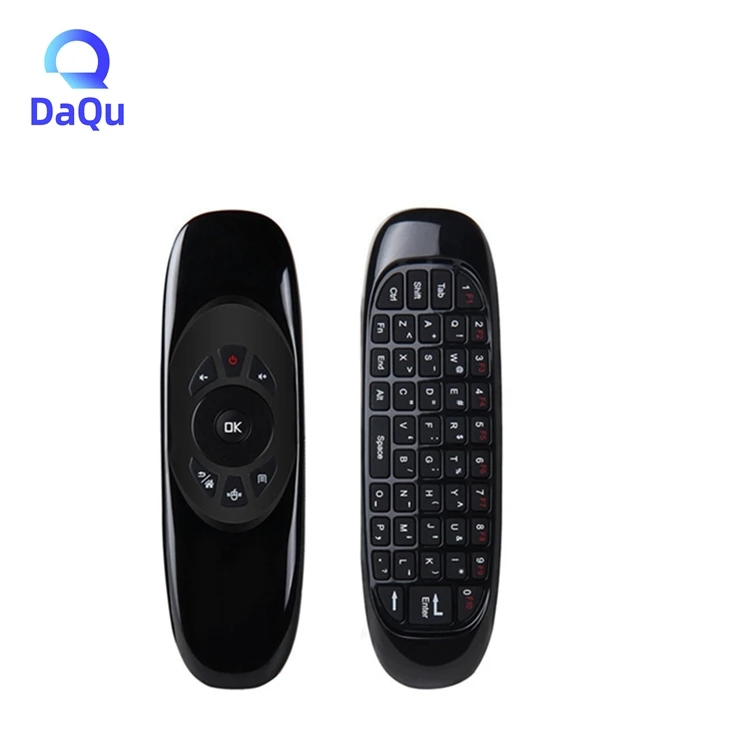 

Shenzhen Daqu 2.4G Wireless Keyboard Mini Air Fly Mouse C120 With Built-in Battery For Android TV Box Using Remote Control