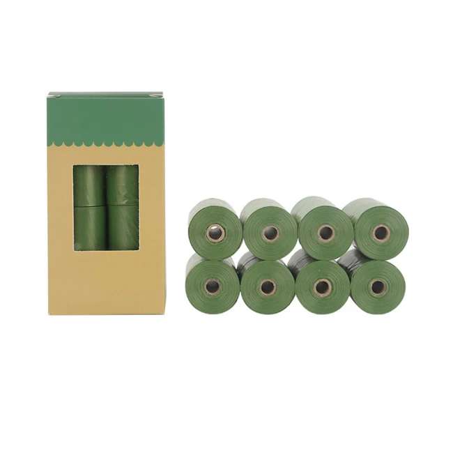 

8 Rolls Pack 120 Count Biodegradable Poop Bags For Dogs Lavender Scented Disposable Dog Poop Bag, Army green