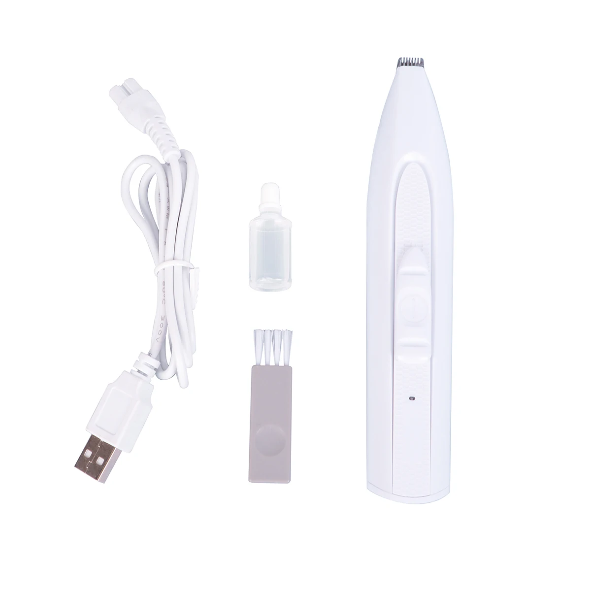 

Professional USB Rechargeable low noise Cordless Trimmer Grooming Pet hair Shaver Clippers for Cats Dogs, White