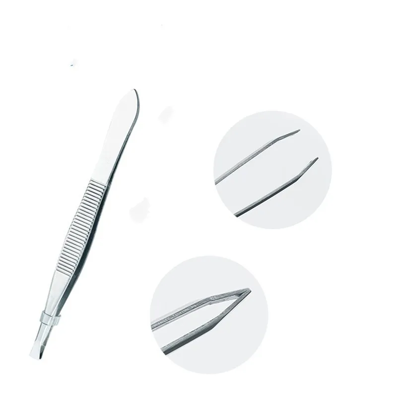 

Spot eyebrow clip positive oblique eyebrow trimming and hair pulling clip stainless steel transverse eyebrow clip, As shown