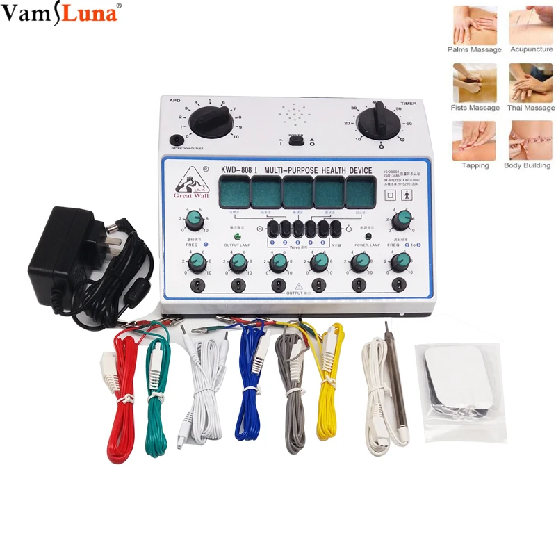 Electric Acupuncture Stimulator Machine,6 Channel Output Patch Massager